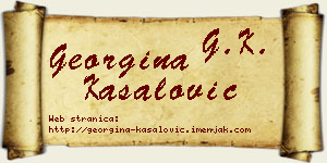 Georgina Kasalović vizit kartica